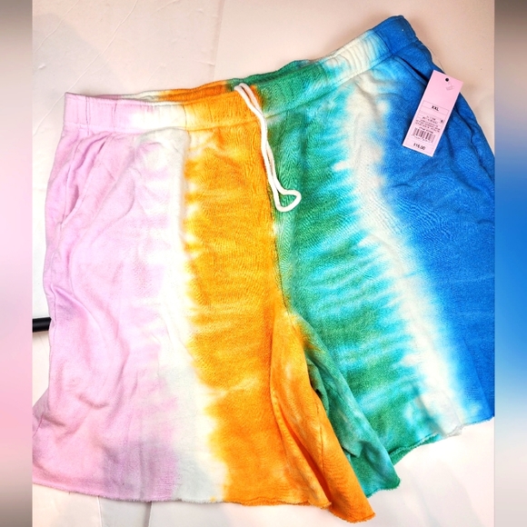 wild fable Pants - Wild Fable New Multi Tie Dye Stretch Shorts Athletic Workout Gym XXL
